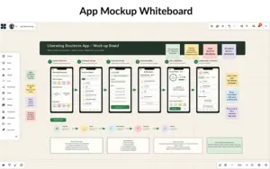 Collaboard app whiteboard mockup