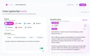 Generate Caption using CaptionAI AI Social Media Assistant