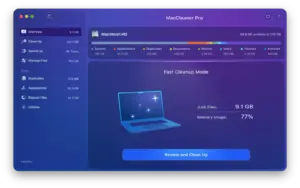 Clean junk with MacCleaner Pro Mac Cleaner and Optimizer