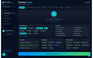 Create more content with VoicePost AI All-in-one Content Creator