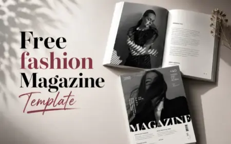 Free Fashion Magazine Template Feature Image