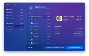 Manage apps with MacCleaner Pro Mac Cleaner and Optimizer
