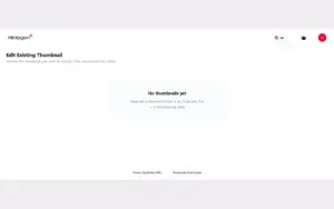 AI-powered thumbnail editing screen