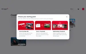 Choose thumbnail generation workflow