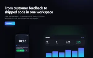 NotifAI engineering operating system dashboard connecting customer feedback, AI coding, and software delivery
