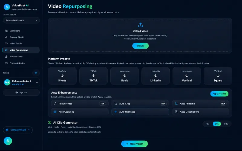 Repurpose Videos Easily