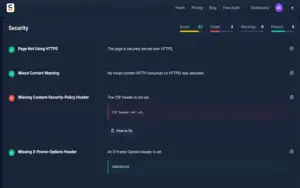 Check HTTPS implementation, Detect mixed content, Review CSP and HSTS headers, Check X-Frame-Options with SeeSpect SEO Website Audit Tool