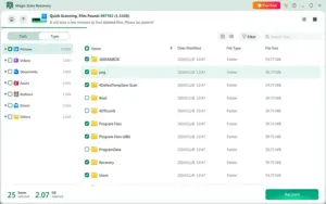 Select Drive to scan with Magic Data Recovery Windows file Recovery Software