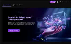 Create your own custom voice with instant AI voice cloning — VoiceWave real-time AI voice changer