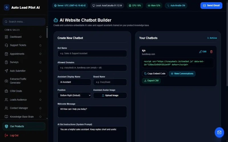AI Website Chatbot