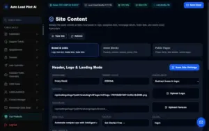 Site Content & Settings