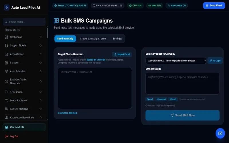 Bulk SMS Sending