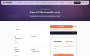 Confileo invoice generator for creating professional invoices