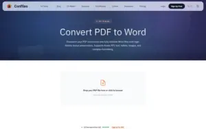 Confileo PDF to Word converter for converting PDF files into editable documents