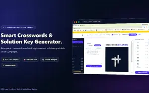 Smart crossword and solution key generation with KDPage KDP Book Creator