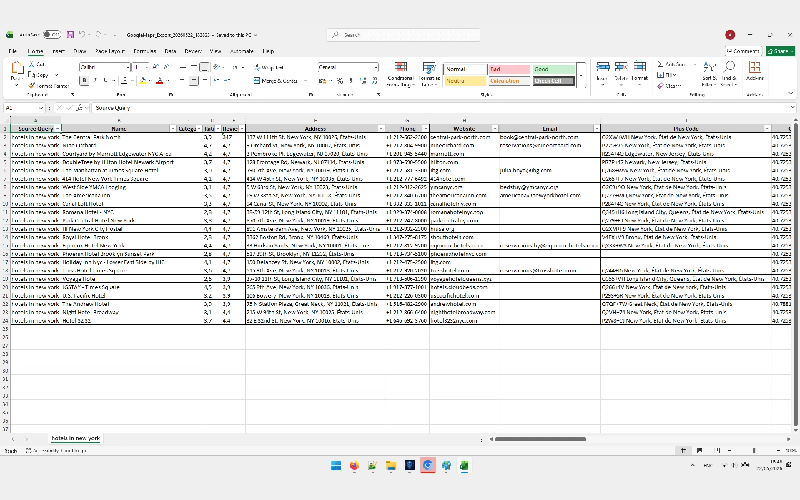 Export scraped leads directly into a clean, ready-to-use Excel file.