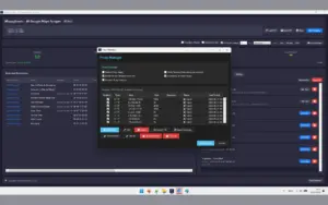 Proxy manager configuration screen