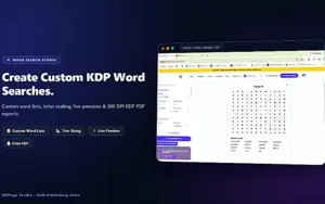 Custom KDP word search building with KDPage KDP Book Creator