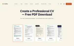Confileo CV builder templates
