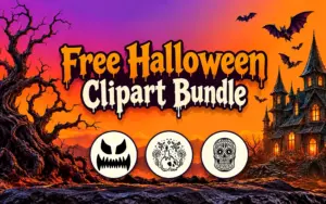 Free Halloween Clipart Bundle Feature Image