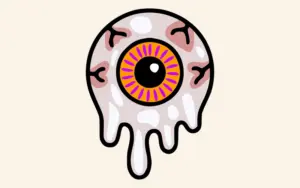 Melting eyeball pattern of the free halloween vectors bundle
