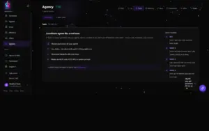 Coordinate agents with shared tasks