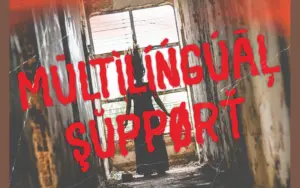 Multilingual support in horror font