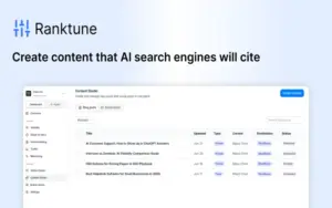 Ranktune AI content studio