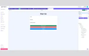 Twidget Sign Up page builder