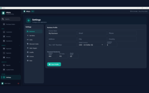 manage business settings and data options using billify pos billing software