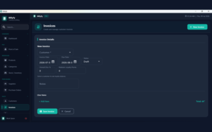 create invoices with line items discounts and due dates using billify pos billing software