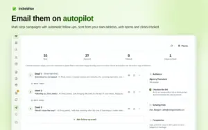 Run automated email follow-up campaigns with Indiewise freelancer CRM