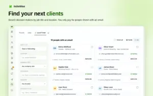 Find decision makers with Lead Finder in Indiewise freelancer CRM