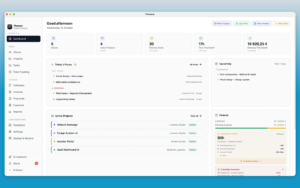 View projects, deadlines and revenue at a glance with Flowara Freelance Business Management Software