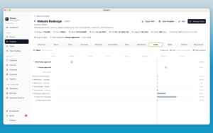 Plan deadlines with Gantt charts and project tracking with Flowara Freelance Business Management Software