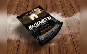 Free Halloween Party Flyer Template Mockup