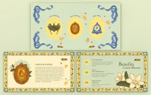 Lemon blossom benefits slides in the Free aesthetic presentation template
