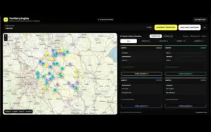 Map delivery territories using Prospexto Direct Mail software