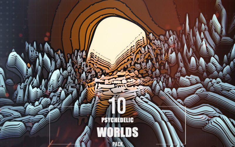 10 Psychedelic Worlds Backgrounds
