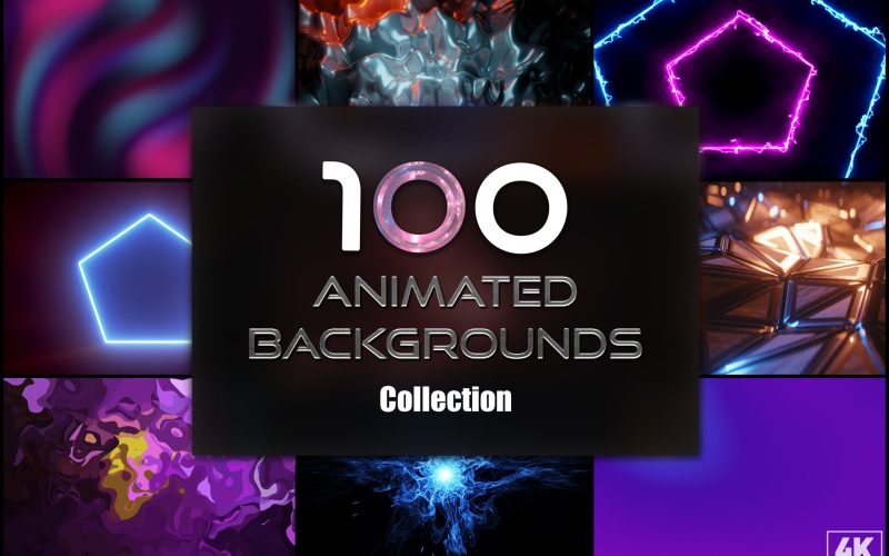 100 Animated Video Backgrounds Bundle - video effects