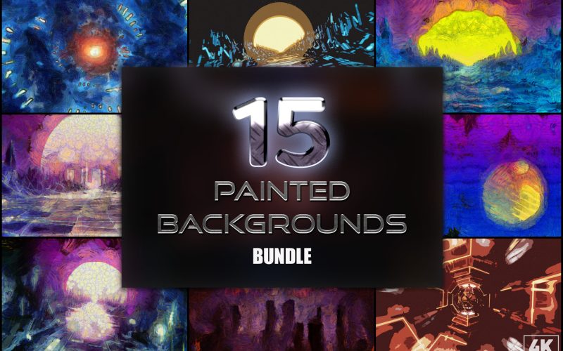 15 Painted Backgrounds Pack