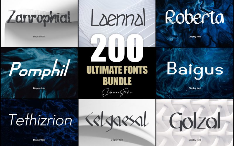200 Ultimate Fonts Bundle - Video Effects