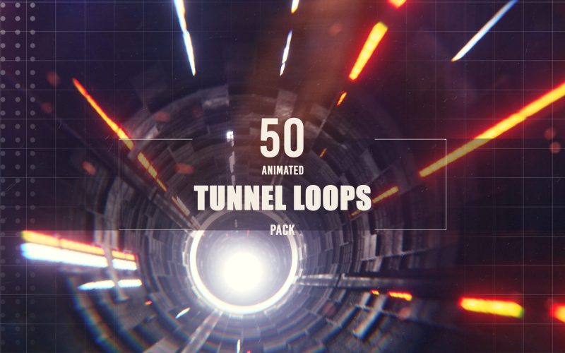 50 Tunnel Loops Pack - Video Effects