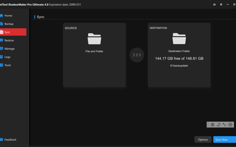 ShadowMaker-Sync ShadowMaker Backup tool - Synching Feature