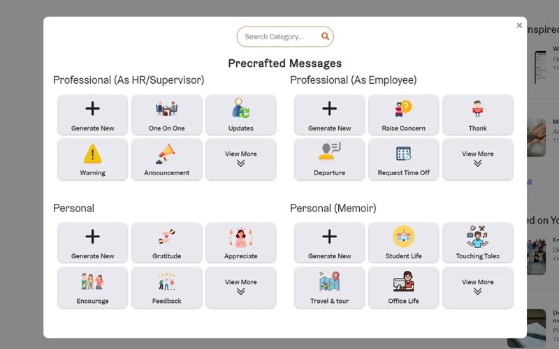 Precrafted Messaging Templates