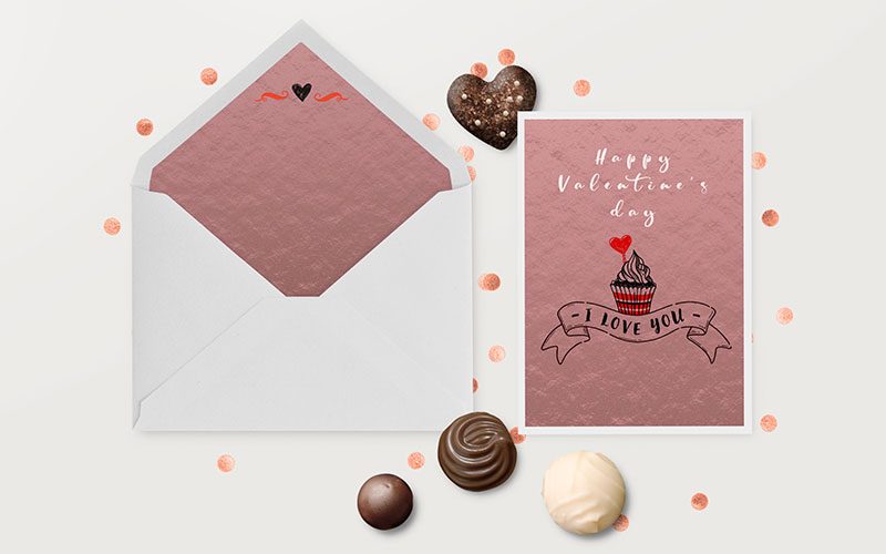rose gold texture envelopes & cards