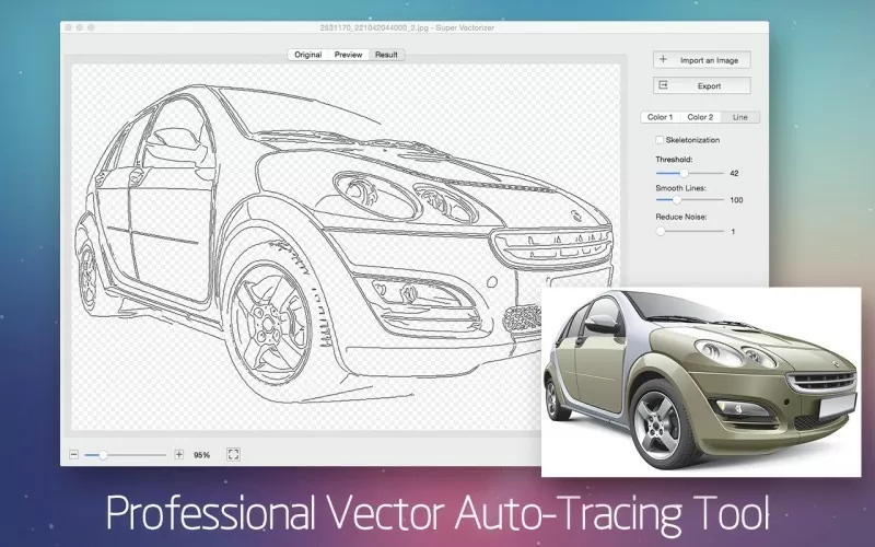 Vector Auto Tracing with super vectorizer pro